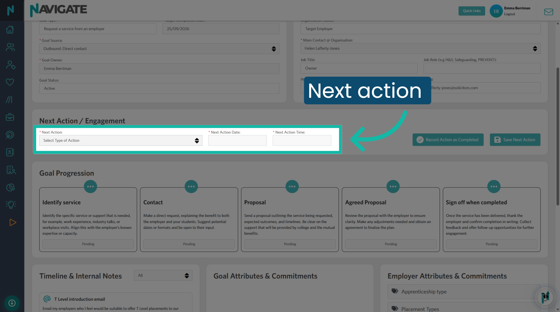 Add a 'Next Action'