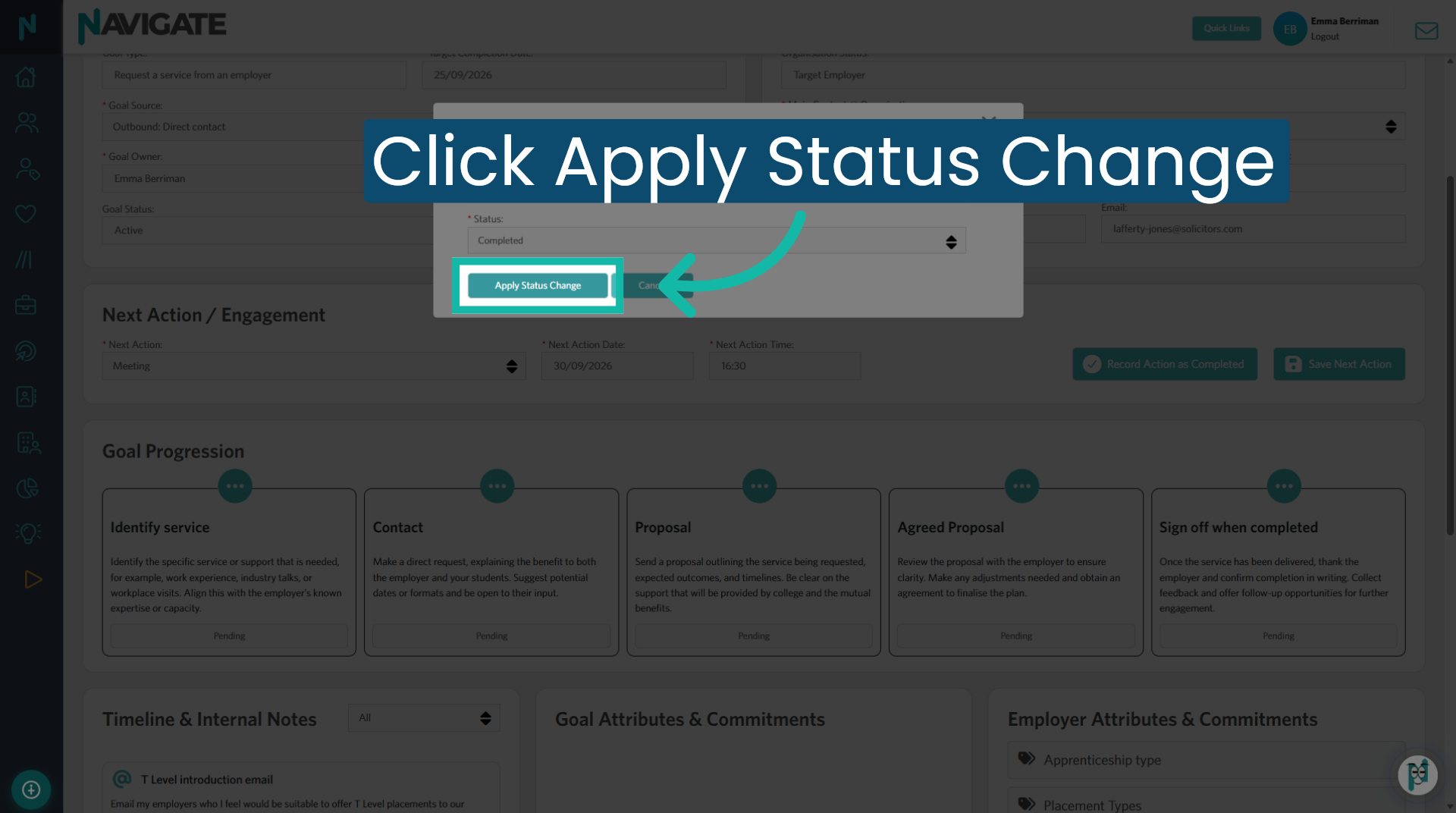 Apply Status Change
