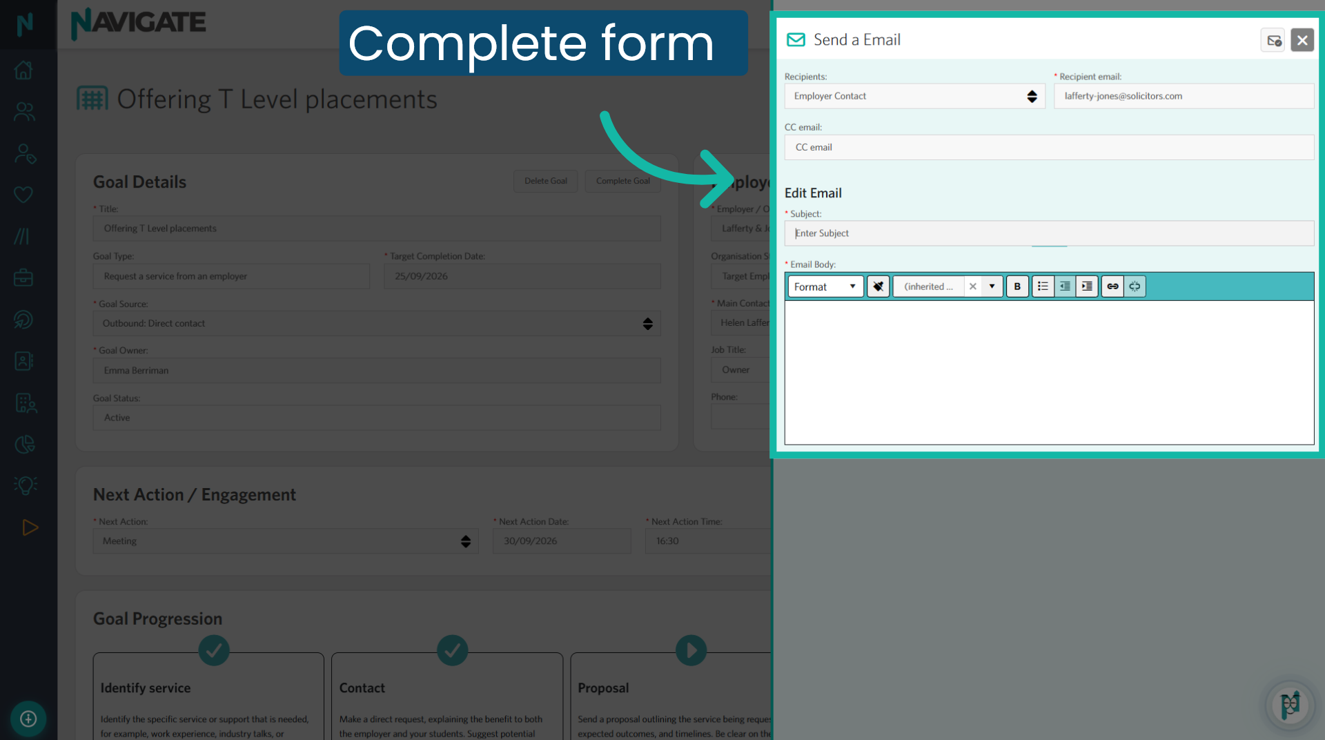 Complete form