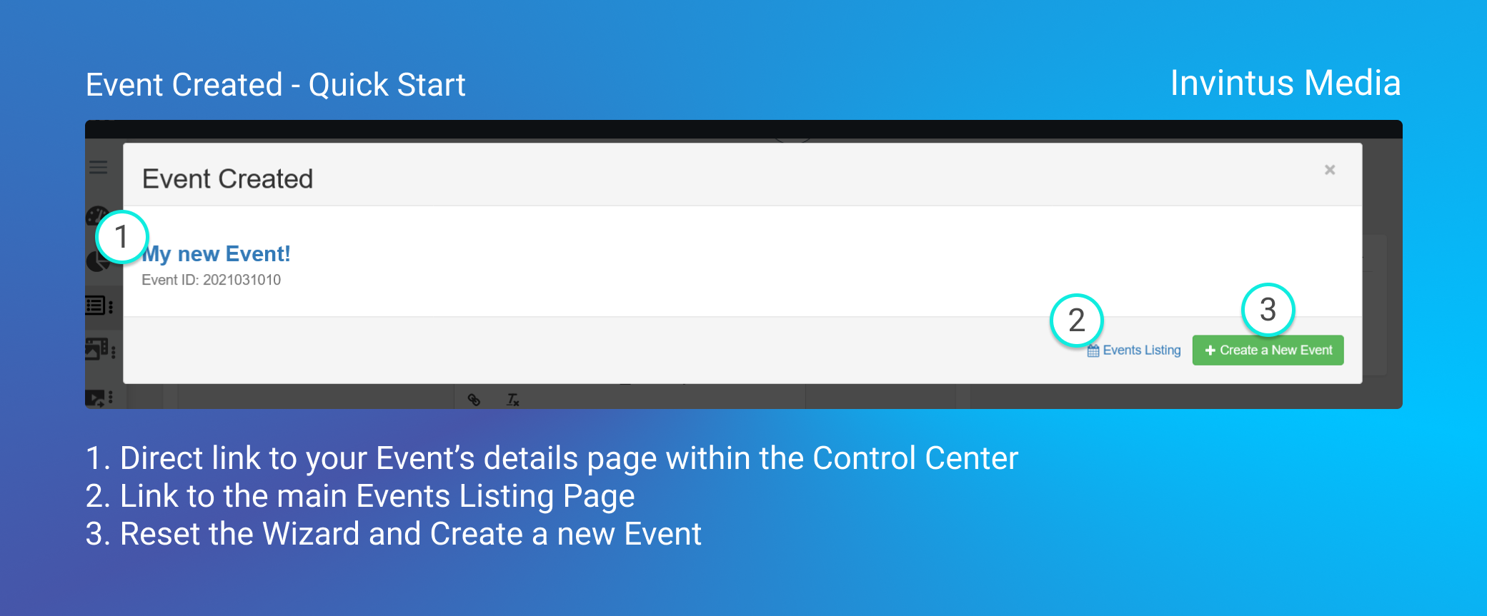 Event Created Popup