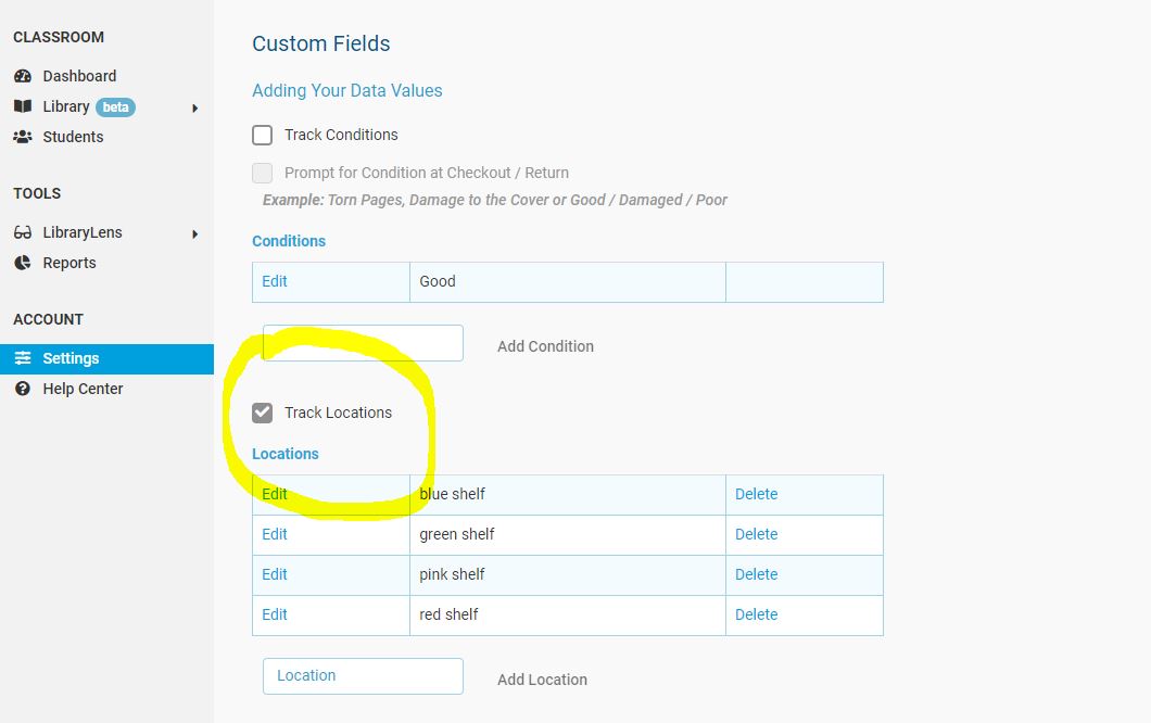 Custom Tags Location Help Center