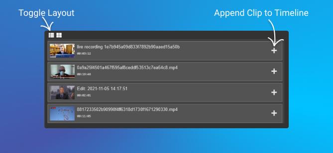 Media Asset Listing