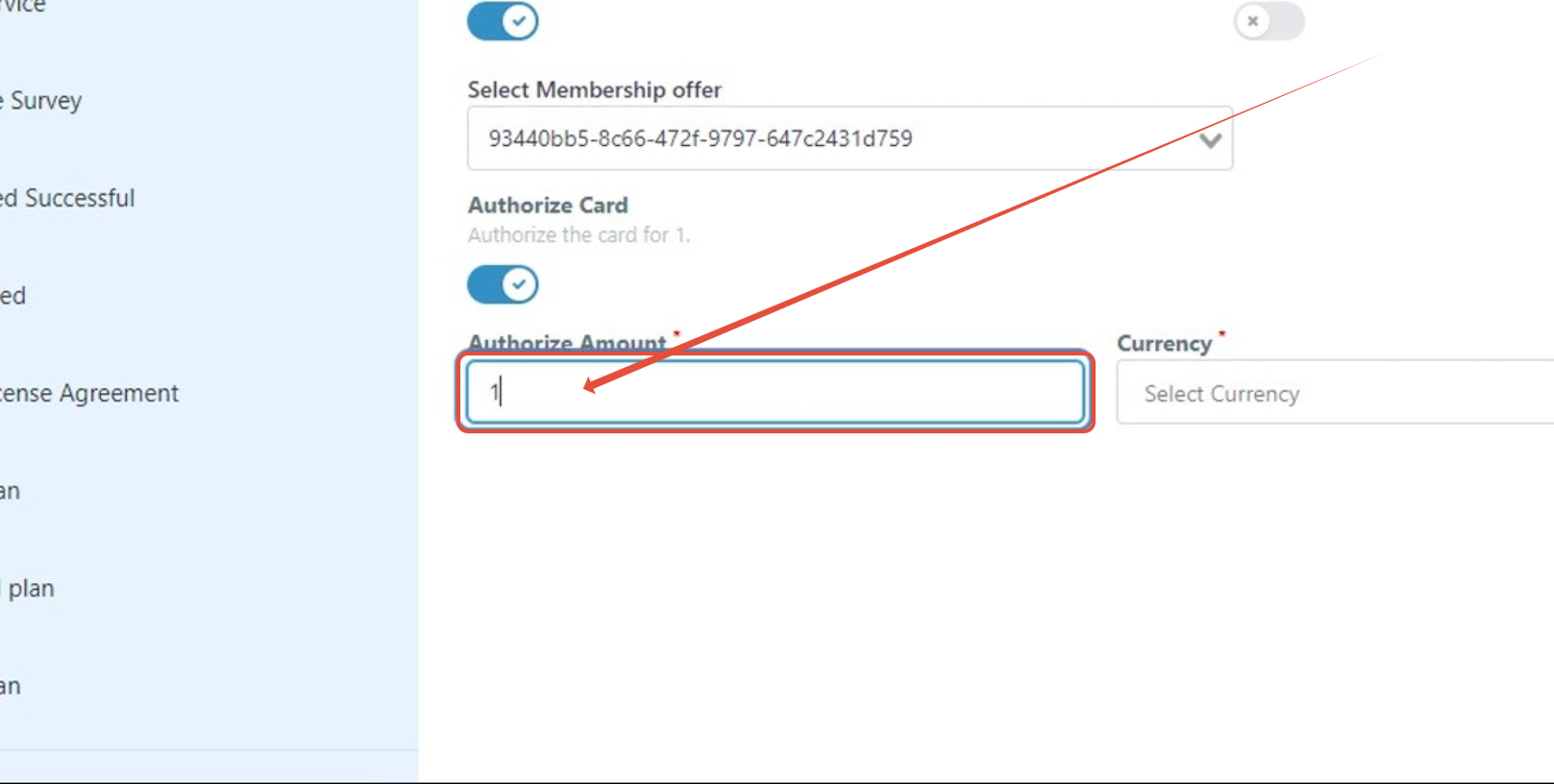 Type the dollar amount you would like to "authorize"