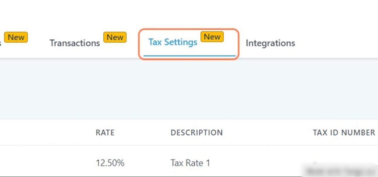 Click on Tax Settings…