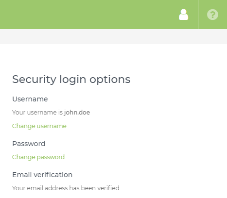 Profile settings :