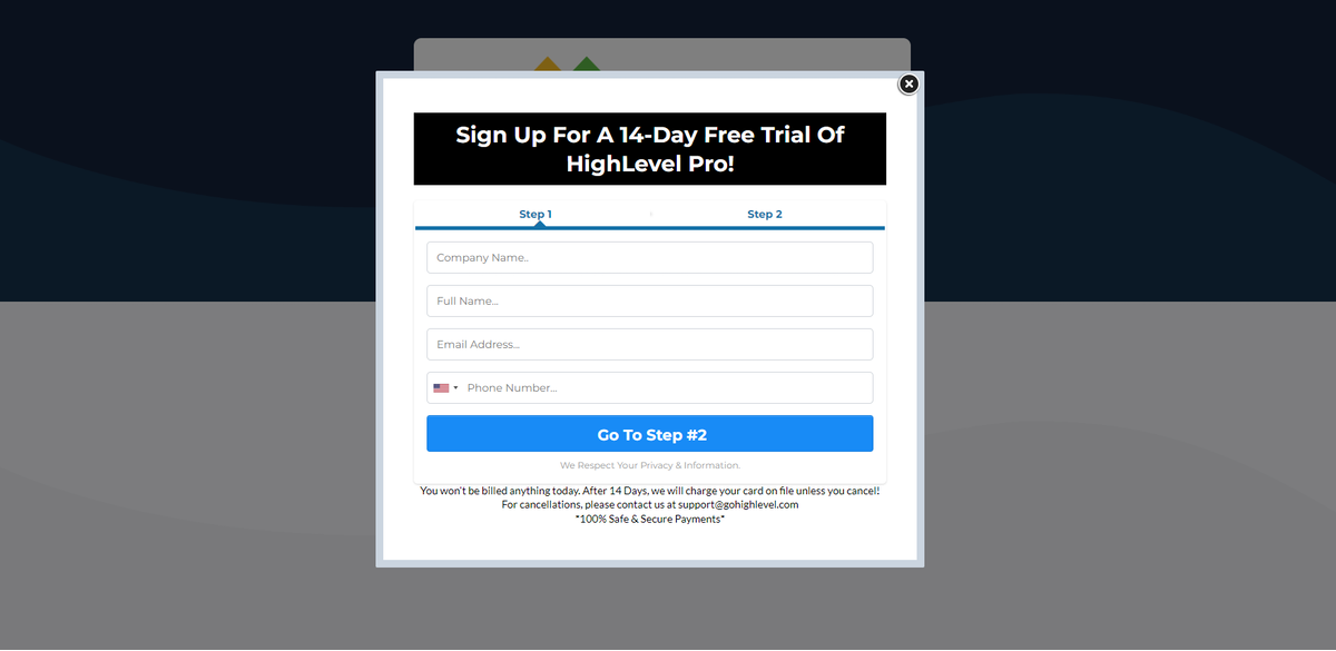 Have your new customer fill out the Free Trial Form and thats it!