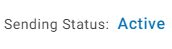 The words Sending Status: Active
