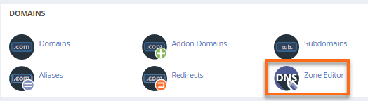 cPanel - Zone Editor