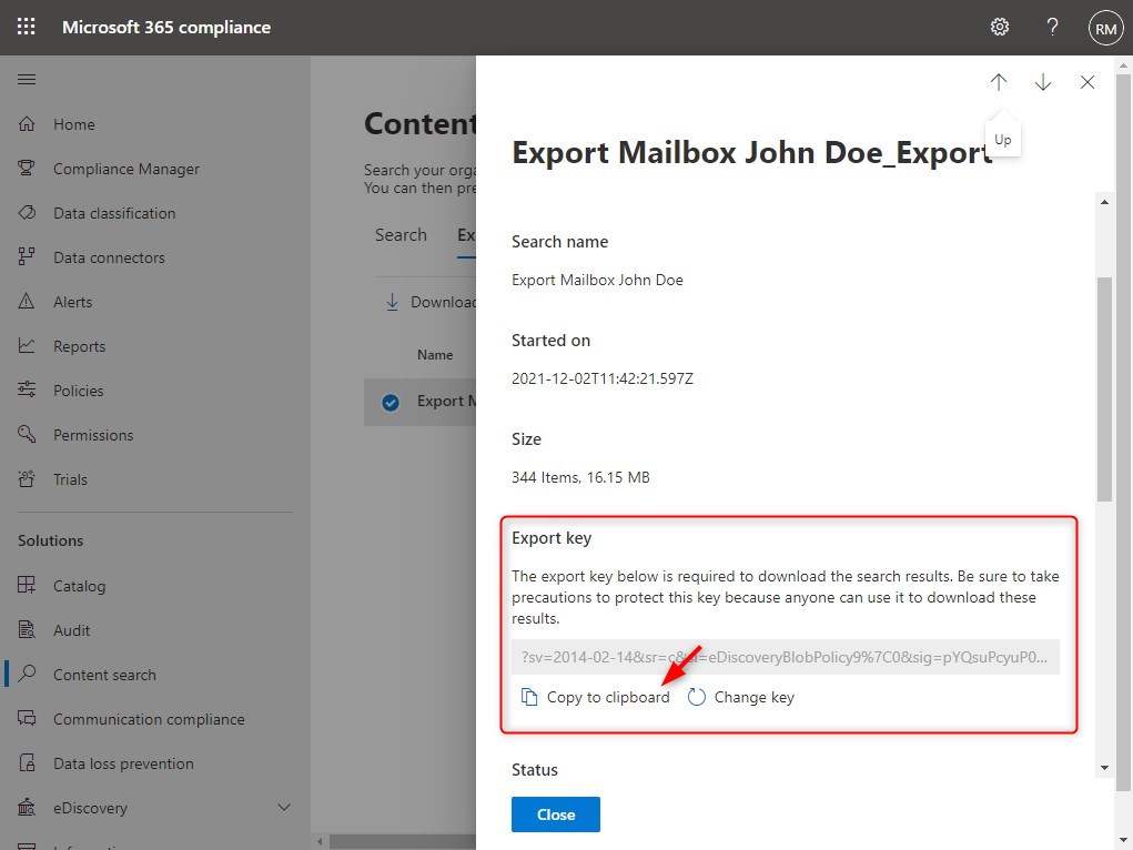 export key