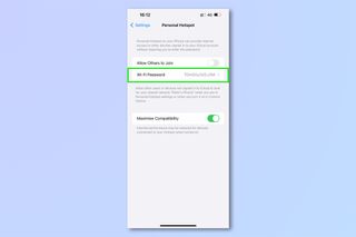 A screenshot showing the steps required in iPhone settings and Personal Hotspot settings in order to set up a personal Wi-Fi hotspot on iPhone