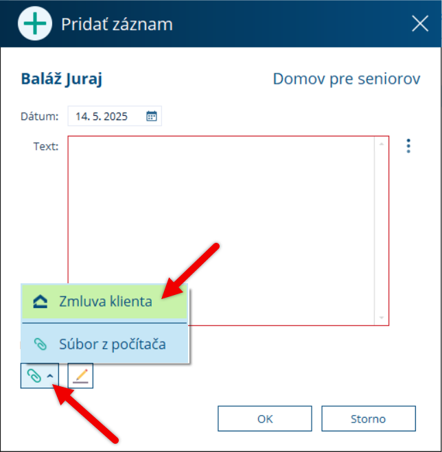 Výber šablóny