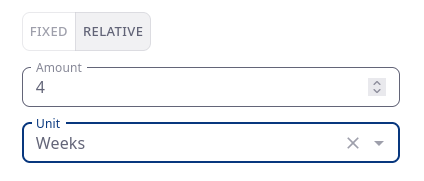 OTT Builder - Relative Date Selector