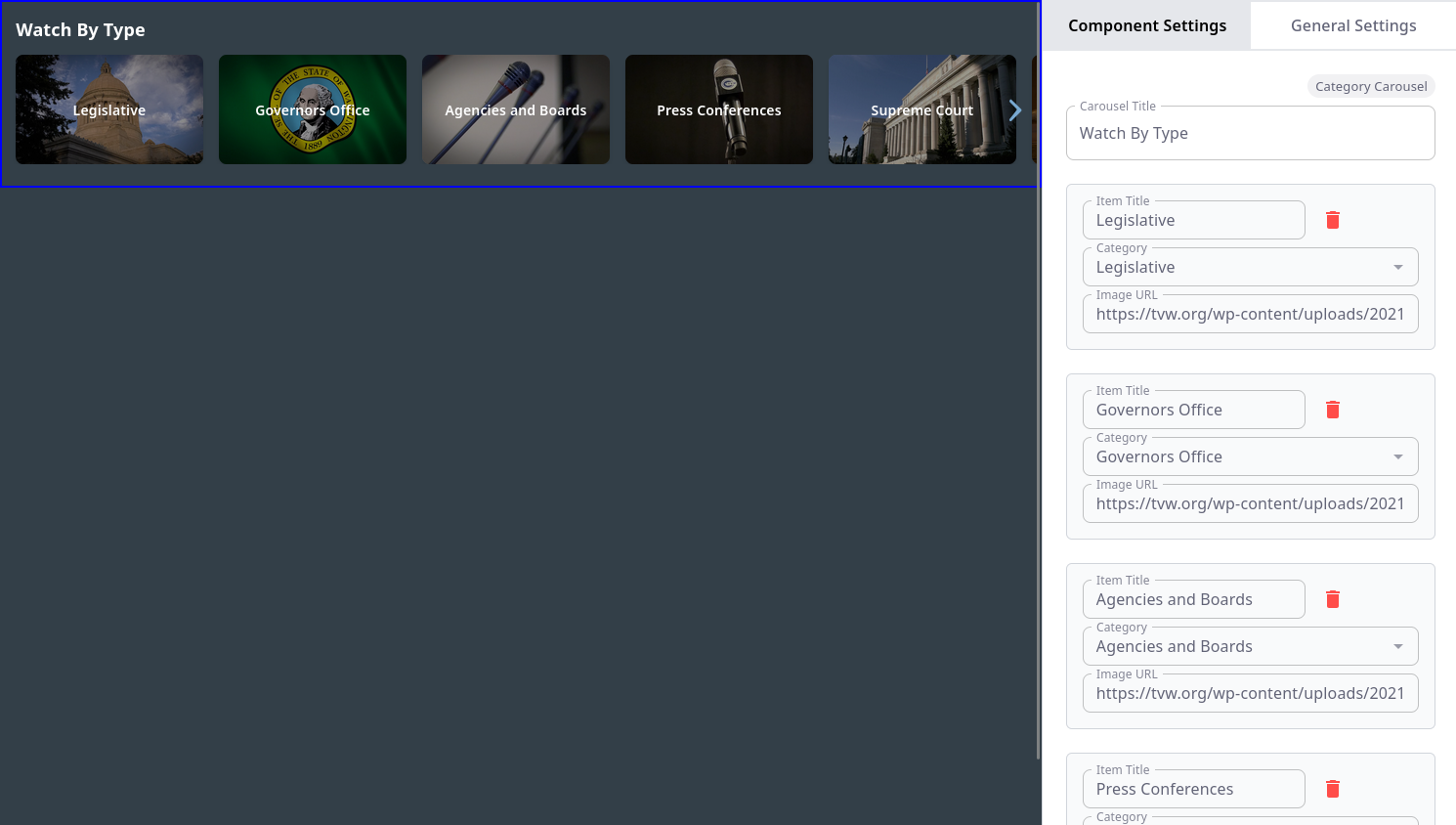 OTT Builder - Category Carousel