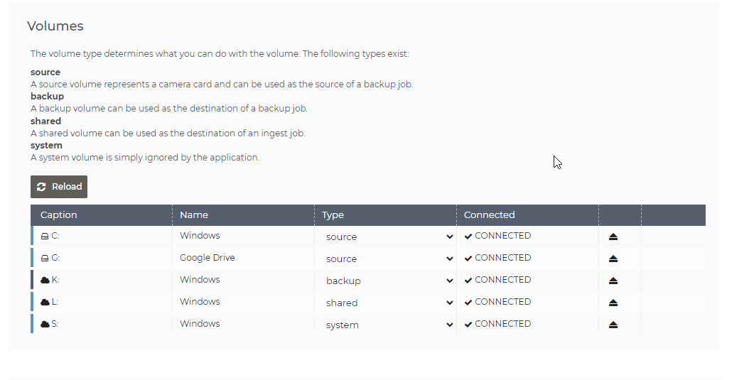 Limecraft screenshot showing how to set up storage volumes in Edge local settings.
