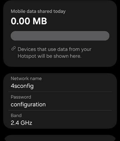 Android Mobile Hotspot turned off