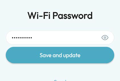 NOWA PRESENCE Wi-Fi password screen