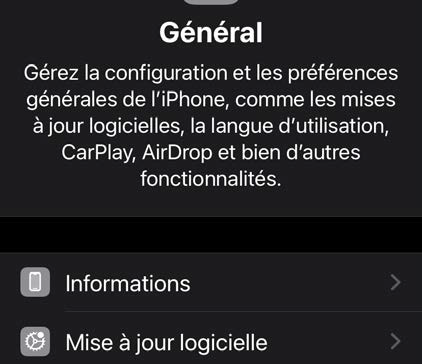 Écran Général iPhone