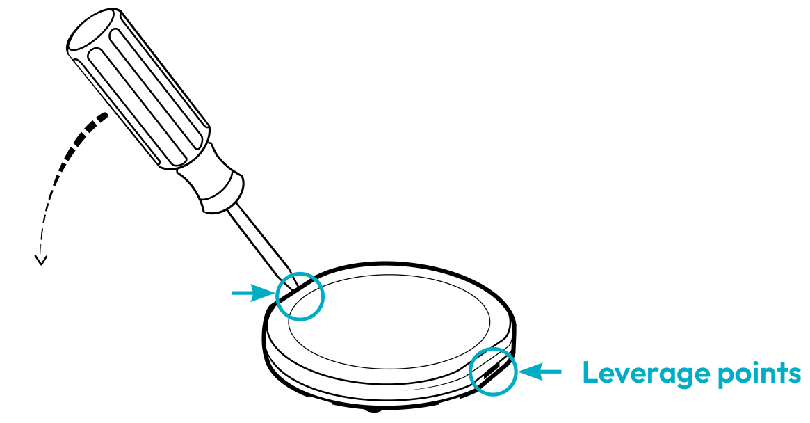 Open the sensor cover using a flathead screwdriver