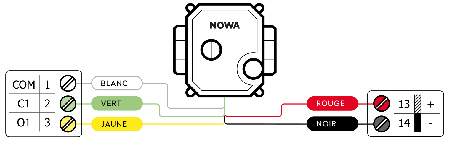 Schéma de branchement de la valve principale NOWA