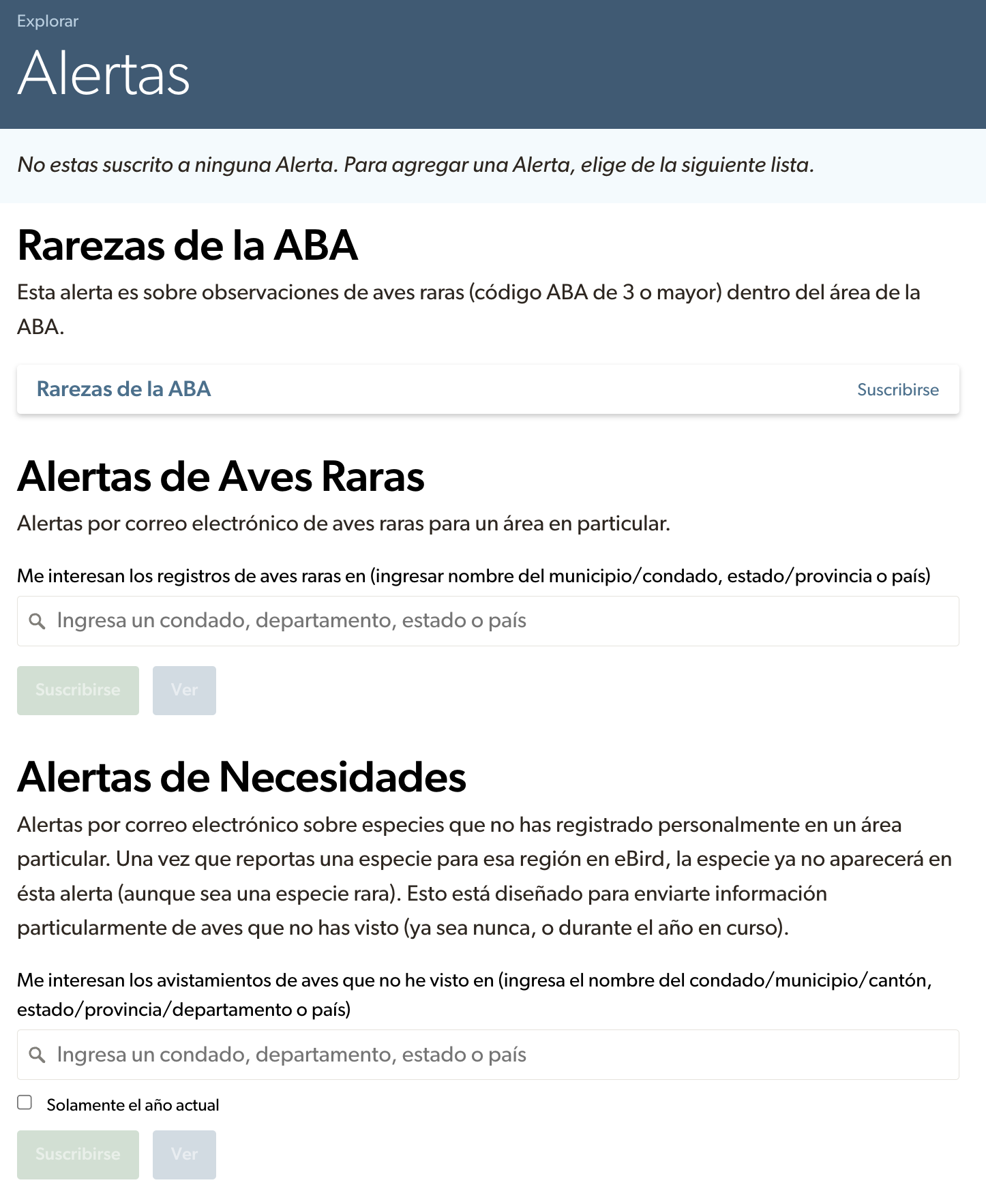 Mis alertas por correo electrónico