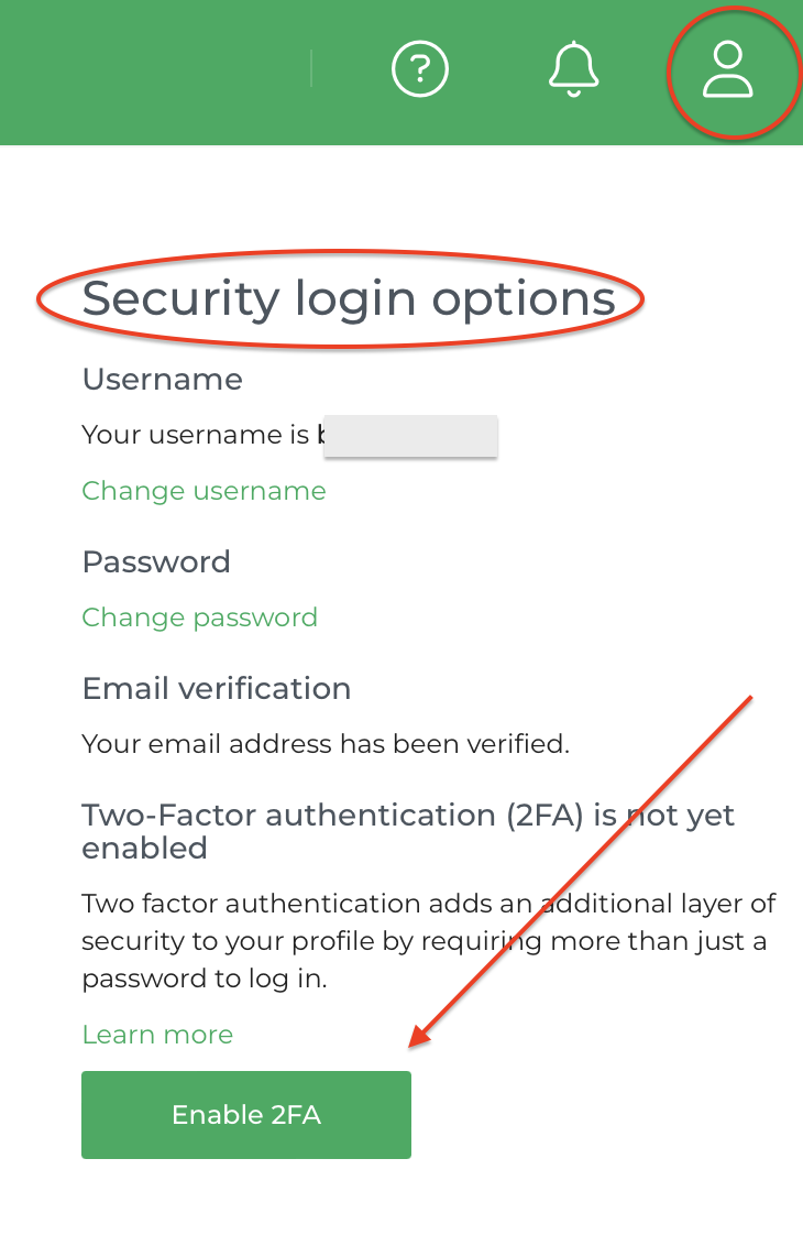 Limecraft screenshot showing how to re-enable 2FA to use a new phone.
