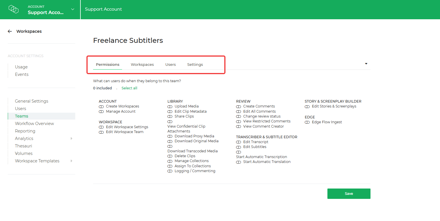 Limecraft screenshot showing how to create a new team for access management.