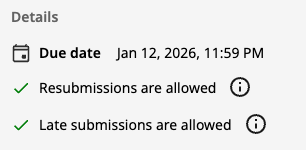 Instructions tab showing resubmission settings