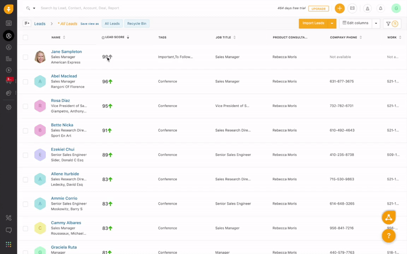 How to customize the UI of the list view : Freshsales Classic