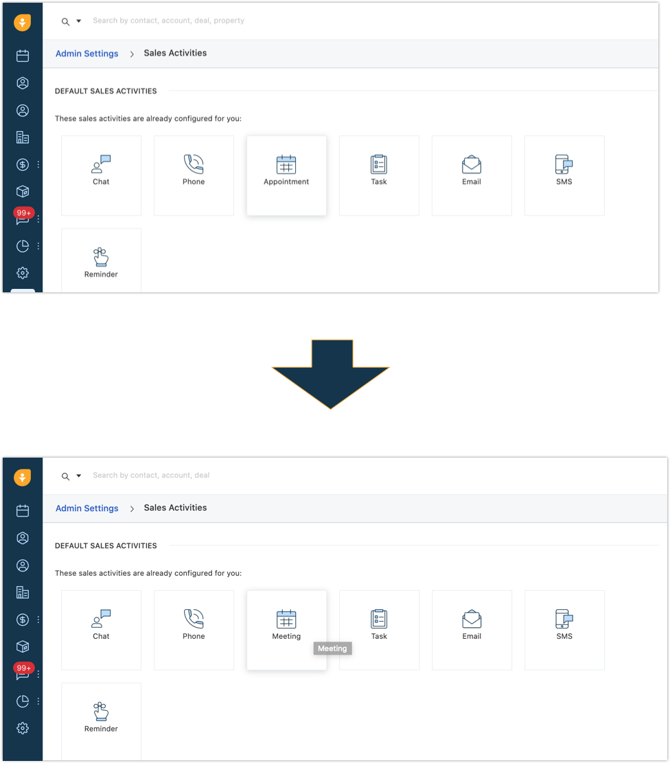 NOTIFICATION Appointments Being Renamed To Meetings Freshsales Classic NOTIFICATION Appointments Being Renamed To Meetings Freshsales Classic