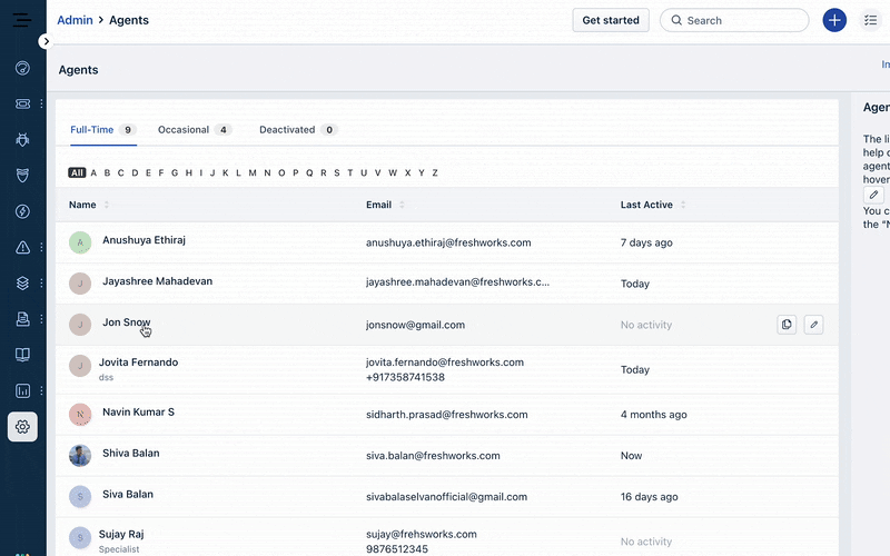 Map the Reporting Manager for the agent raising the service request