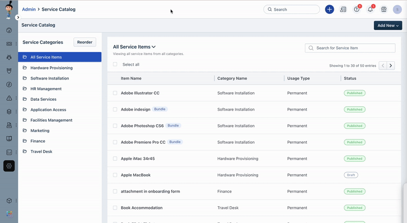 Adding attachments when raising a service request.