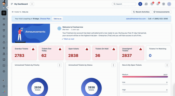 Setting approval reminders for service requests