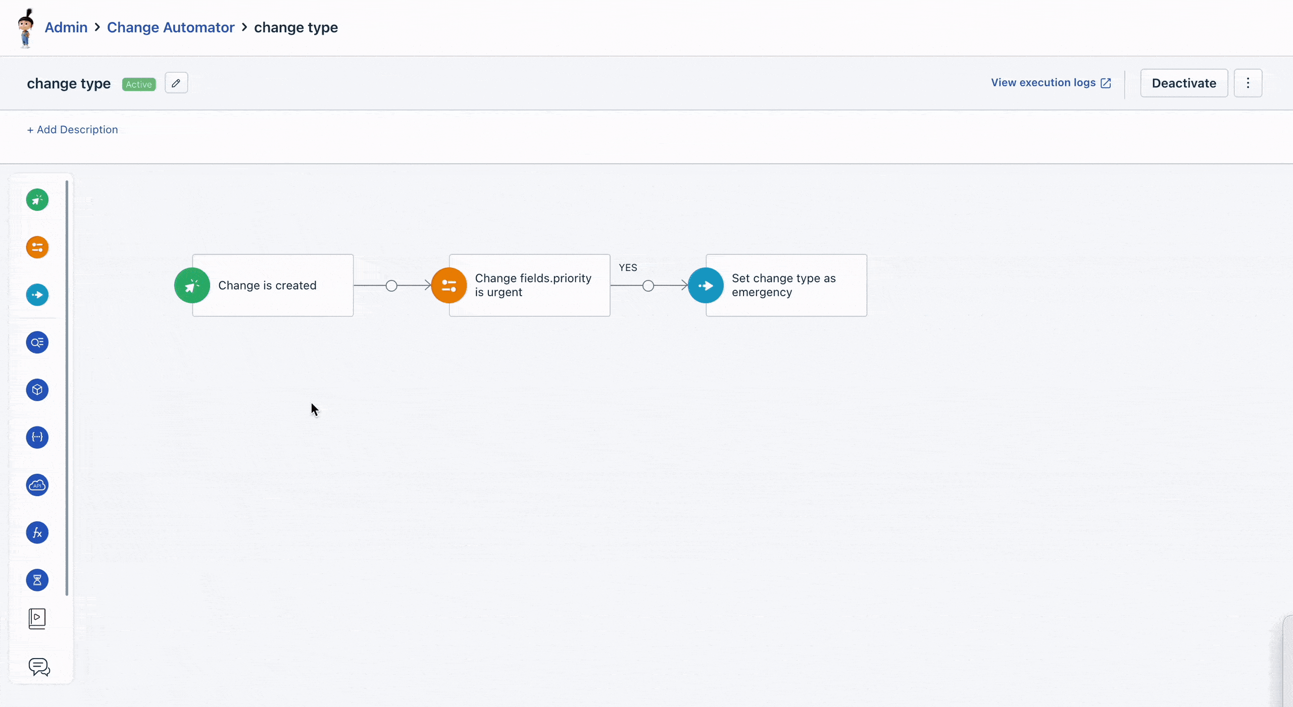 Automating the change type in Freshservice based on specific conditions