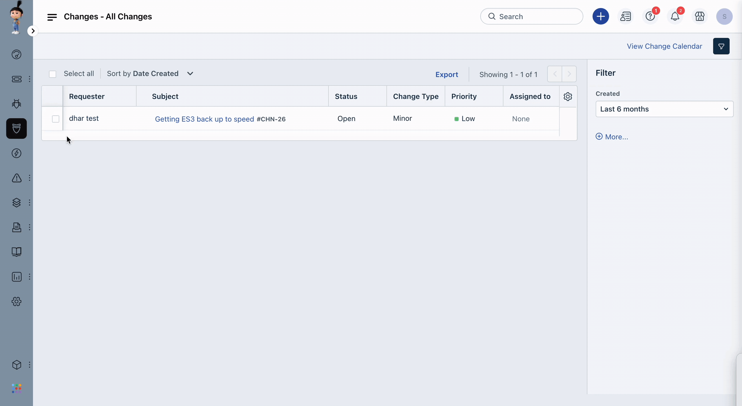 Deleting a Change permanently in Freshservice