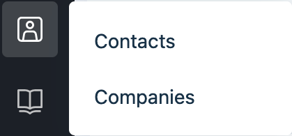 Contacts and Companies navigation