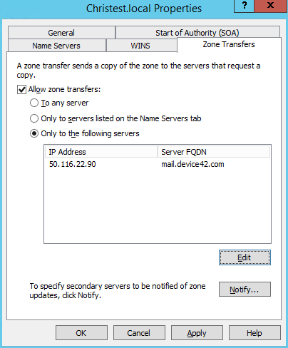 2. Allow virtual appliance IP