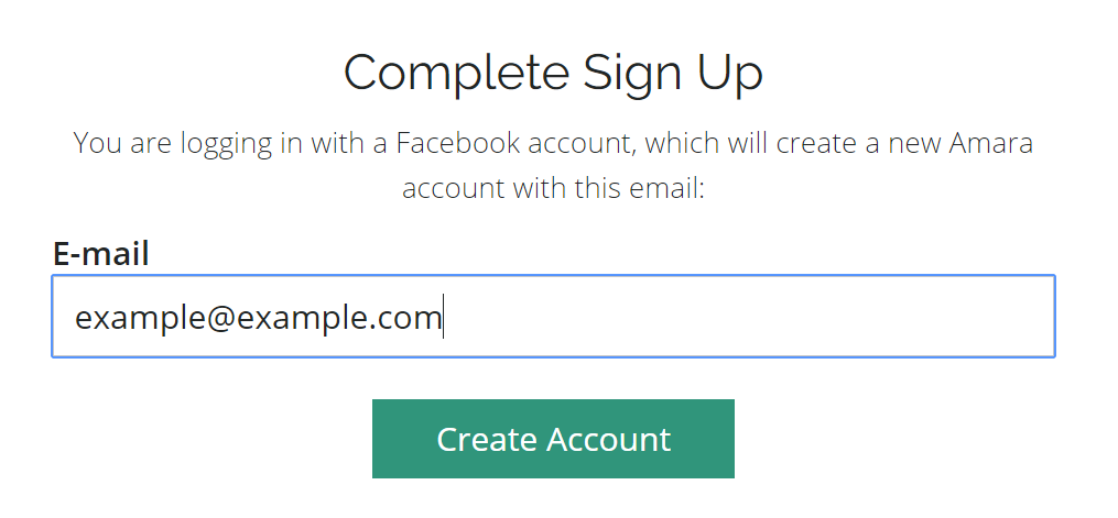 Signing Up For An Amara Account Amara Support Center