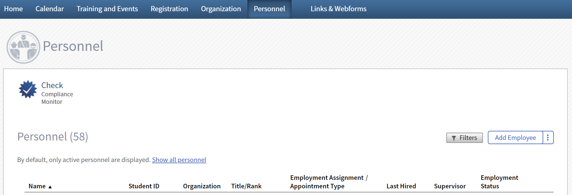 WSCJTC Acadis Portal Exporting Personnel List & Training WA State