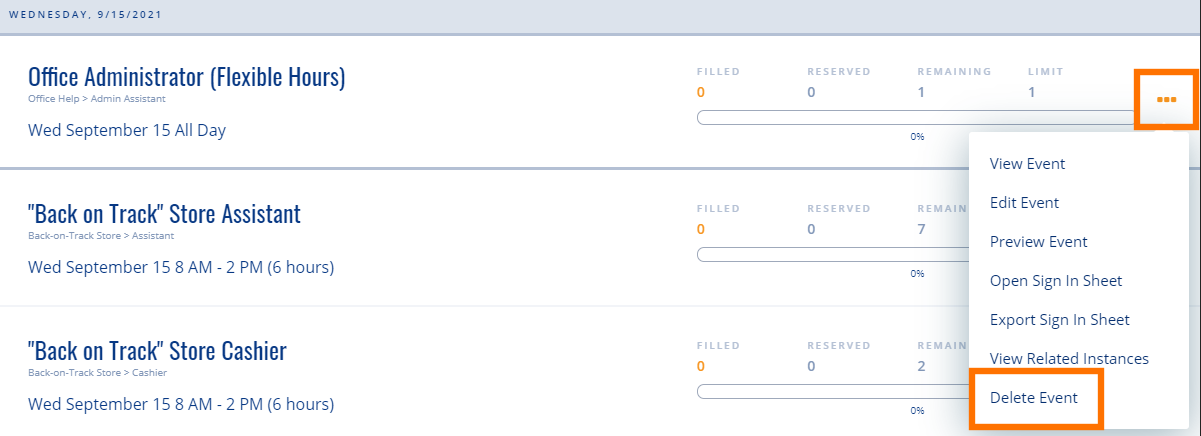 How Do I Delete An Event VolunteerHub Support How Do I Delete An Event VolunteerHub Support