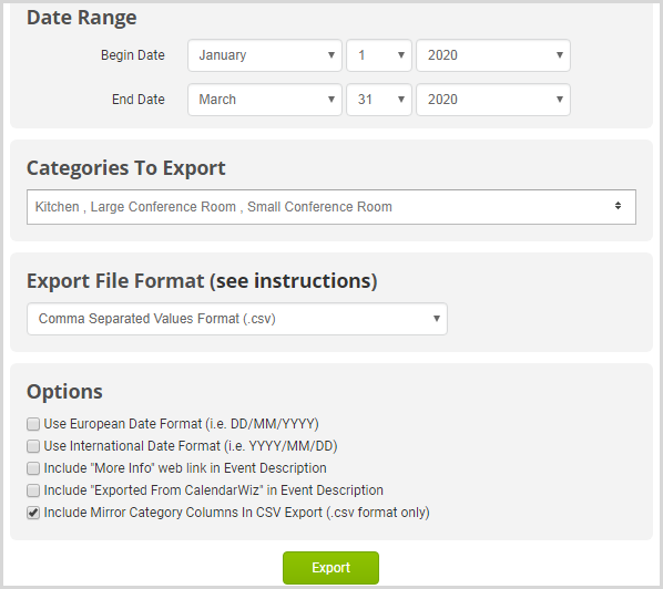 Export Calendar Events To A File For Reporting Export Calendar Events To A File For Reporting