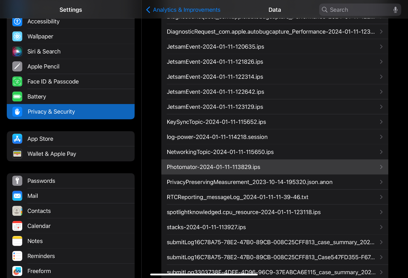 How to find a Photomator crash report FAQ