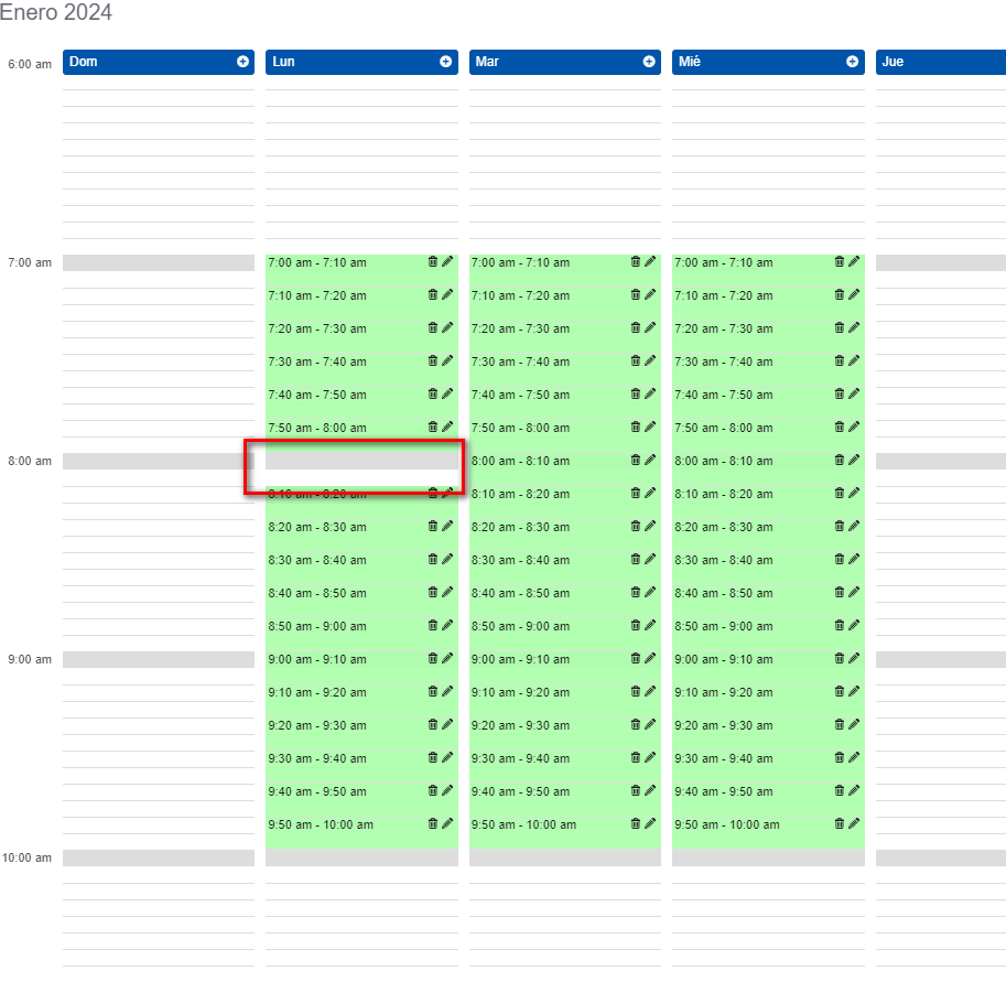 A screenshot of a calendar 
Description automatically generated