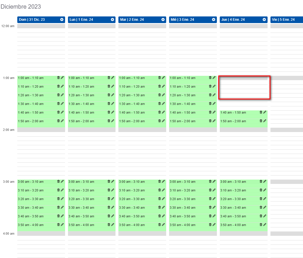 A screenshot of a calendar 
Description automatically generated