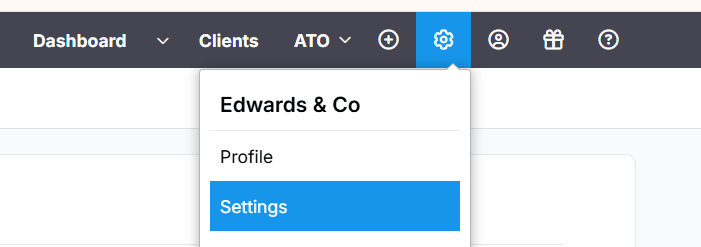 Client Defaults option in Settings