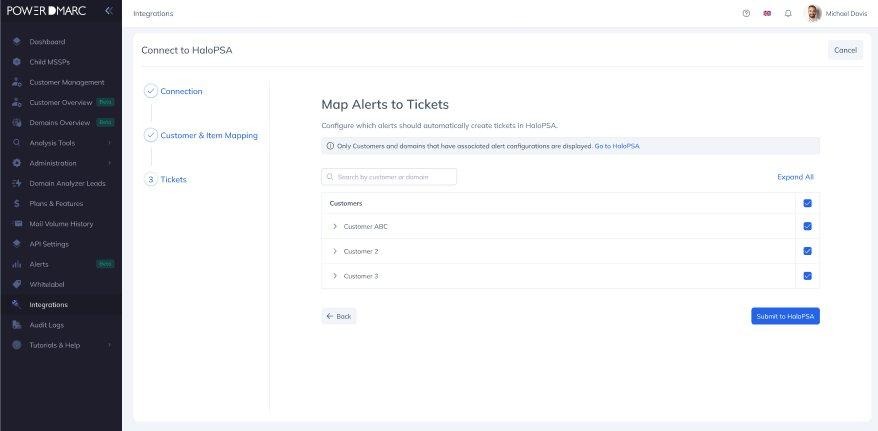 Paso 3: Asignar alertas a los tickets (vista contraída)
