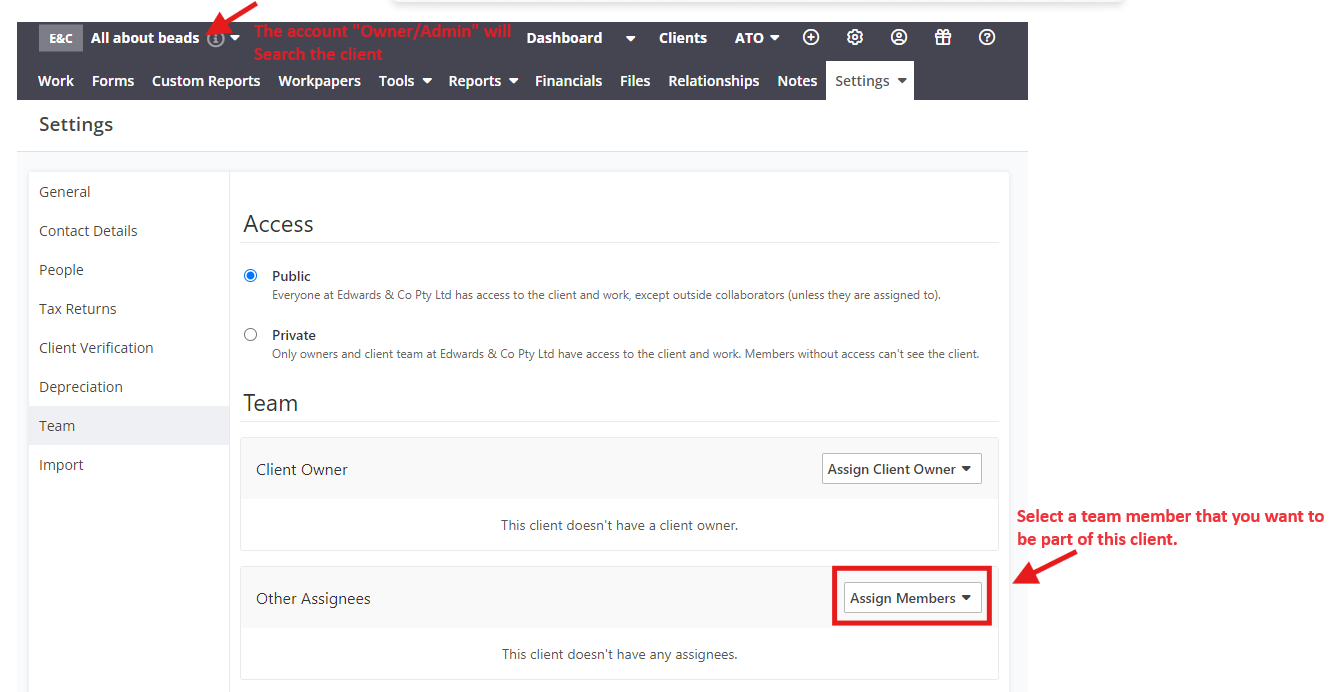 Manage Client Access