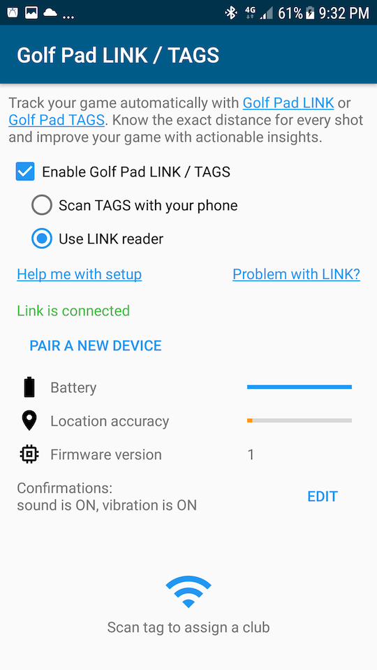 Checking LINK connection status, battery and GPS state Improve Your