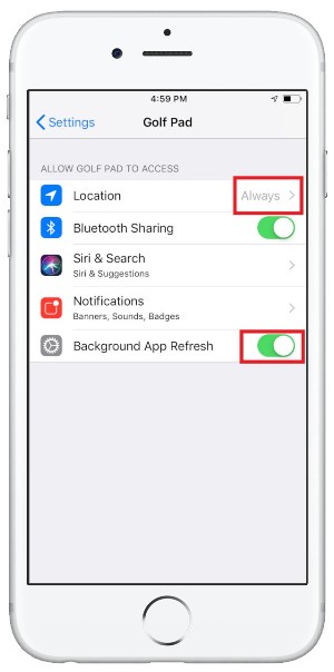 golf pad apple watch