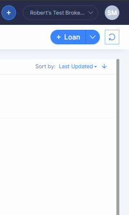 Top-right corner of the ARIVE screen showing the Profile icon and drop-down menu with options for User Settings, Company Settings, Borrower Portal, and Log Out.