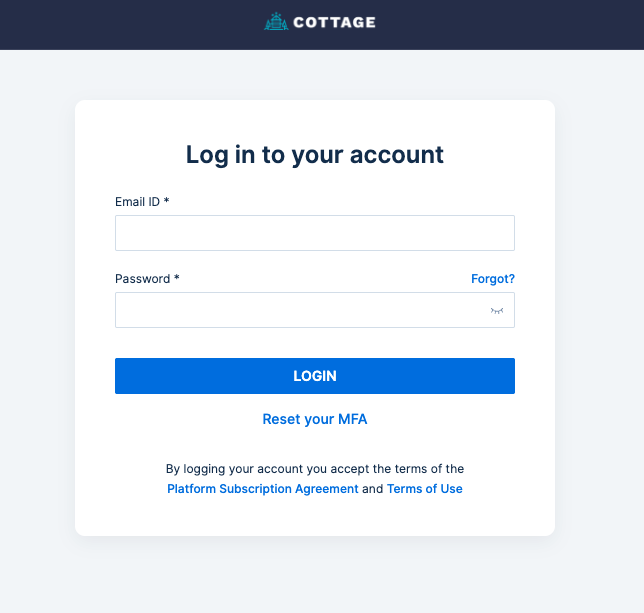 Screenshot of the ARIVE LOS login screen.